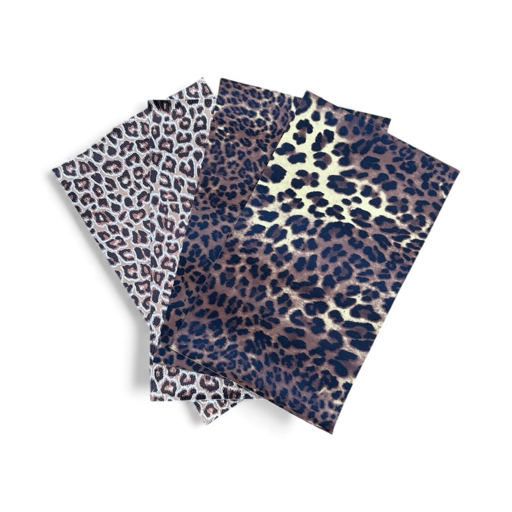 Leopard Faux Leather Bundle - 17 Sheets - Crafting Faux Leather